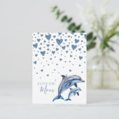 デルフィンとベビーマザーズ・デイ、ハッピー・マザーズ・デイ ポストカード (スタンド正面)