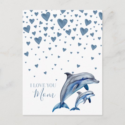 デルフィンとベビーマザーズ・デイ、ハッピー・マザーズ・デイ ポストカード (正面)