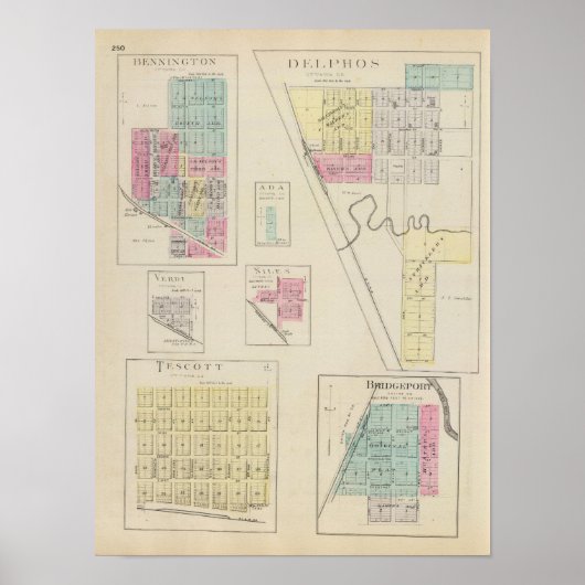 デルフォス，ベニントン，アダ，ヴェルディ，ニレス，カンザス ポスター (正面)