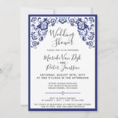 デルフツブラウウ |デルフトブルーオランダウェディングシャワー 招待状 (正面)