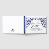 デルフツブラウウ | Delft Blueオランダ結婚のKeepsake ゲストブック (全面)