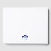 デルフツブラウウ | Delft Blueオランダ結婚のKeepsake ゲストブック (裏面)