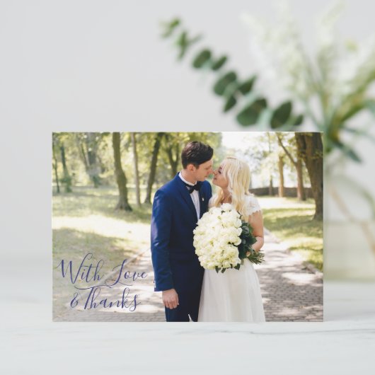 デルフツブラウウ | Delft Blue写真ありがとうご独身のざう サンキューカード (スタンド正面)