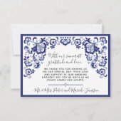 デルフツブラウウ | Delft Blue写真ありがとうご独身のざう サンキューカード (裏面)