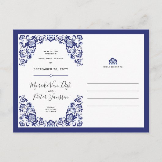 デルフツブラウウ | Delft Blue日付の写真を保存 案内ポストカード (正面)