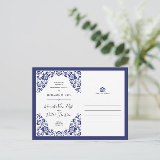 デルフツブラウウ | Delft Blue日付の写真を保存 案内ポストカード (スタンド正面)