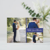 デルフツブラウウ | Delft Blue Thank You Photos Collage サンキューカード (スタンド正面)