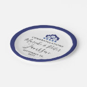 デルフツブラウデルフトブルーオランダ結婚ズケーキ ペーパープレート (アングル)