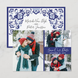 デルフツ ブルーのSave The Date写真 | Delft Blue風Save The Dat 招待状
