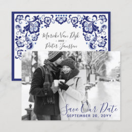 デルフツ ブルーのSave The Date フォト | Delft Blue Save The D 招待状