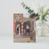 デルフトにある家の中庭バイピエテルデフーチ ポストカード (スタンド正面)