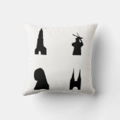 デルフトのダークシルエット クッション (裏面)