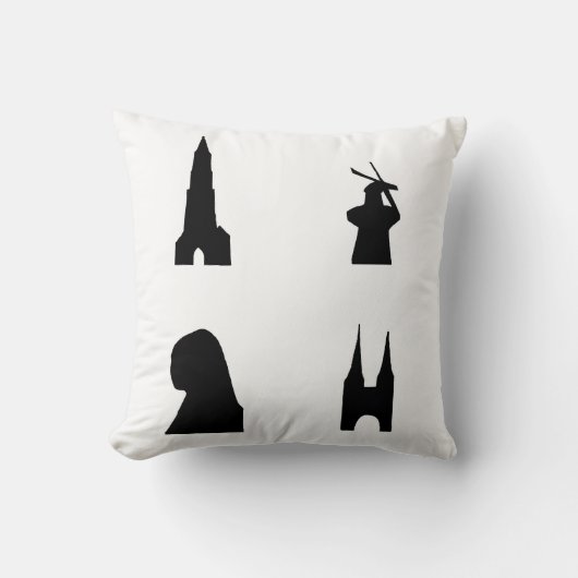 デルフトのダークシルエット クッション (正面)
