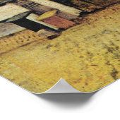 デルフトのヨハネス・ヴェルミーアの通り（1660年頃） ポスター (角)