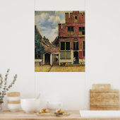 デルフトのヨハネス・ヴェルミーアの通り（1660年頃） ポスター (キッチン)