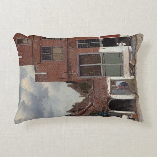 デルフトの家々の眺め アクセントクッション (正面)