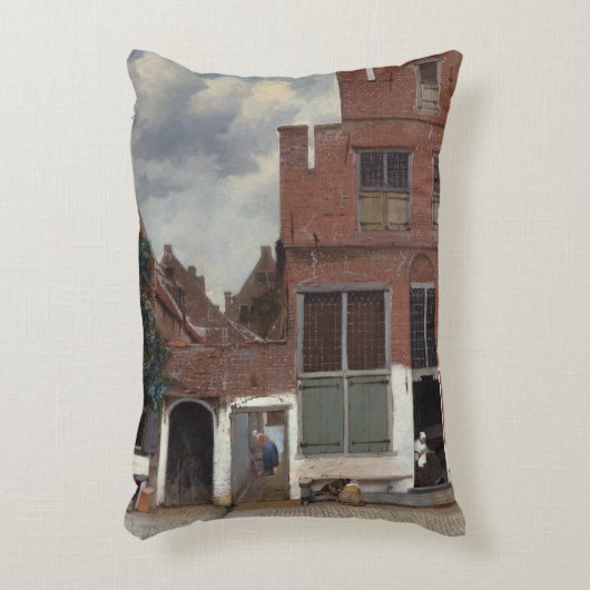 デルフトの家々の眺め アクセントクッション (正面(垂直))