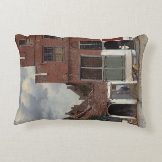 デルフトの家々の眺め アクセントクッション (裏面)