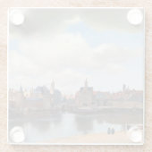 『デルフトの眺め』（デルフトのながめ、英: View of Delft） ガラスコースター (裏面)