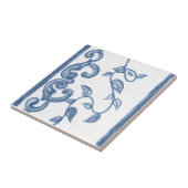 デルフトの花のボーダーセラミックタイル タイル (側面)