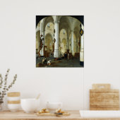 デルフトのOude Kerkのインテリア ポスター (キッチン)