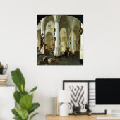 デルフトのOude Kerkのインテリア ポスター (ホームオフィス)