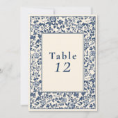 デルフトウェアフローラブルーテーブル座席表カード 招待状 (正面)