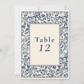 デルフトウェアフローラブルーテーブル座席表カード 招待状 (裏面)