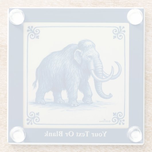 デルフトウーリーマンモス ガラスコースター (裏面)