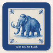 デルフトウーリーマンモス スクエアペーパーコースター (正面)