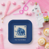 デルフトウーリーマンモス ペーパープレート (パーティー)