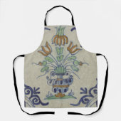 デルフトタイルアンティークセラミックフラワーポット エプロン (正面)