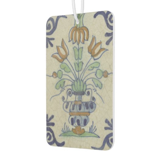 デルフトタイルアンティークセラミックフラワーポット カーエアーフレッシュナー (左)