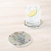 デルフトタイルアンティークセラミックフラワーポット コースター (側面)