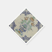 デルフトタイルアンティークセラミックフラワーポット スタンダードカクテルナプキン (角)