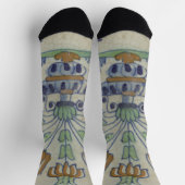 デルフトタイルアンティークセラミックフラワーポット ソックス (上部)