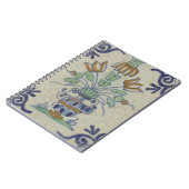 デルフトタイルアンティークセラミックフラワーポット ノートブック (左側)