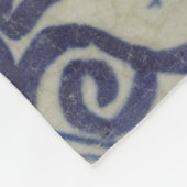 デルフトタイルアンティークセラミックフラワーポット フリースブランケット (角)