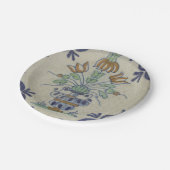 デルフトタイルアンティークセラミックフラワーポット ペーパープレート (アングル)