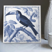 デルフトトゥカンボタニカルアールヌーボーウォーターカラーデコール タイル