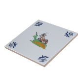 デルフトファームアニマルヤギ数々のブルーレプロc 1650 タイル (側面)