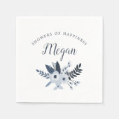 デルフトフローラベビーまたはブライダルシャワー スタンダードカクテルナプキン (正面)