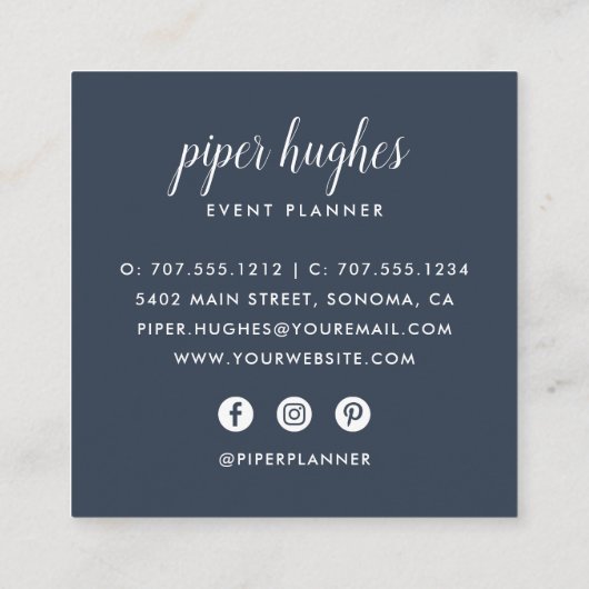 デルフトフローラ スクエア名刺 (裏面)