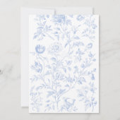 デルフトブルーのウェディングシャワー招待状 招待状 (裏面)