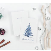 デルフトブルーのクリスマスツリー シーズンカード