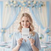 デルフトブルーのチューリップ3本 サンキューカード