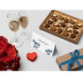 デルフトブルーのチューリップ3本 サンキューカード