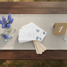 デルフトブルーのチューリップ　ウェディングプログラム ハンドファン