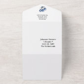 デルフトブルーのチューリップ オールインワン招待状 (外側)