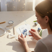 デルフトブルーのチューリップ カスタマイズ可能 ギフトタグ